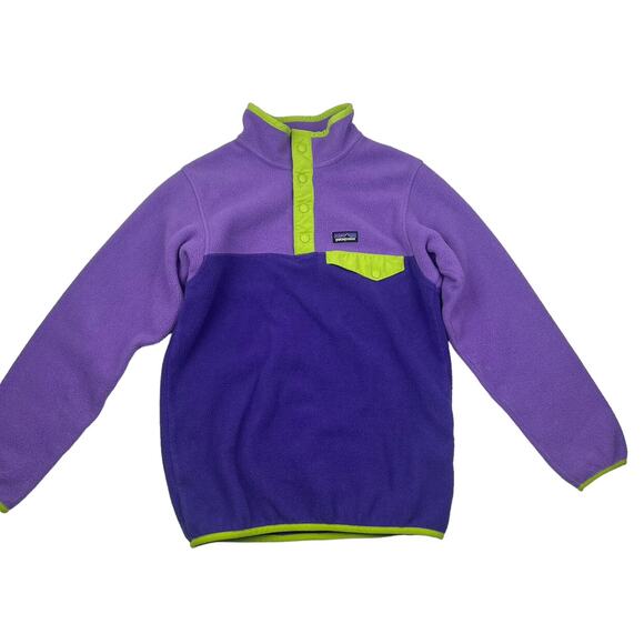 Patagonia Girls Lightweight Synchilla Snap-T Fleece Pullover Jacket - Picture 1 of 9